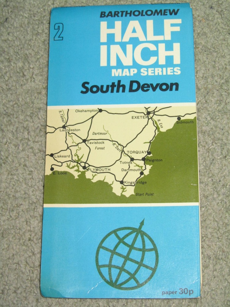 Bartholomews Revised Half-inch maps; selection 1968-1972 – very good condition