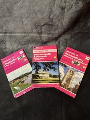Vintage OS Landranger Maps Bundle: Chichester, Bournemouth, Saxmundham 1:50k
