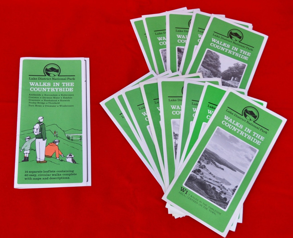 LAKE DISTRICT NATIONAL PARK: WALKS IN THE COUNTRYSIDE – 14 LEAFLETS – COMPLETE