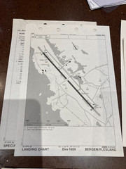10 x RAF Flight Procedure Maps, BERGEN/FLESLAND, Mar 82, Fly Instructions, Civil