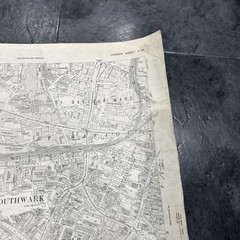 Ordinance Survey 25 Inch To The Mile Large Scale Map 1935 Southwark. London