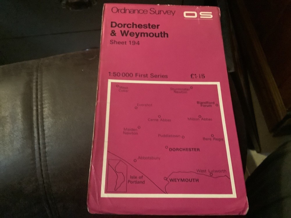 Ordnance Survey Landranger OS Map 194 Dorchester & Weymouth 1979 VGC