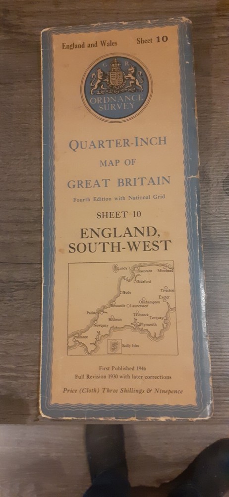 England, South-West: Sheet 10: Quarter-Inch Map of Great Britain