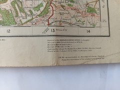 Vintage 1920s Ordance Survey Windsor Sheet 114 Popular Edition 1 Inch Map (CG)