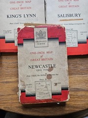 Job Lot – Ordnance Survey One Inch Maps (seventh series) x 9 [cloth mounted]
