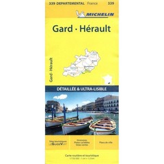 France Gard, Herault Michelin Local Map 339 driving touring cycling planning