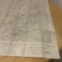 Ordnance Survey One Inch Map 129 Seventh Series Ludlow 1952 OS