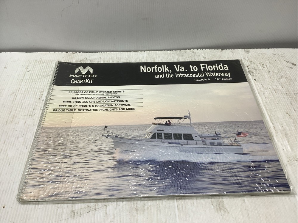 Maptech Chartkit Norfolk VA To Florida, Region 6, 10th Edition