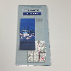 H.M. Gousha Jacksonville City Map Folded Travel Map
