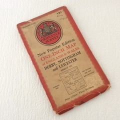 Vintage Ordnance Survey – Derby Nottingham Leicester 121 – Cloth map – 81x69cm