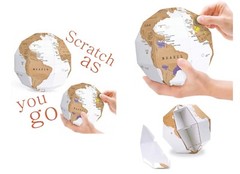 DIY 3D Gold Foil Coated Scratch Globe – World Scratch Off Travel Atlas Map