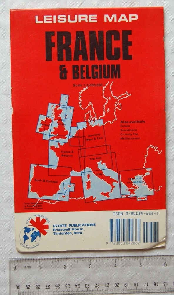 1983 Leisure Map France, Belgium & Luxembourg 1:1,000,000