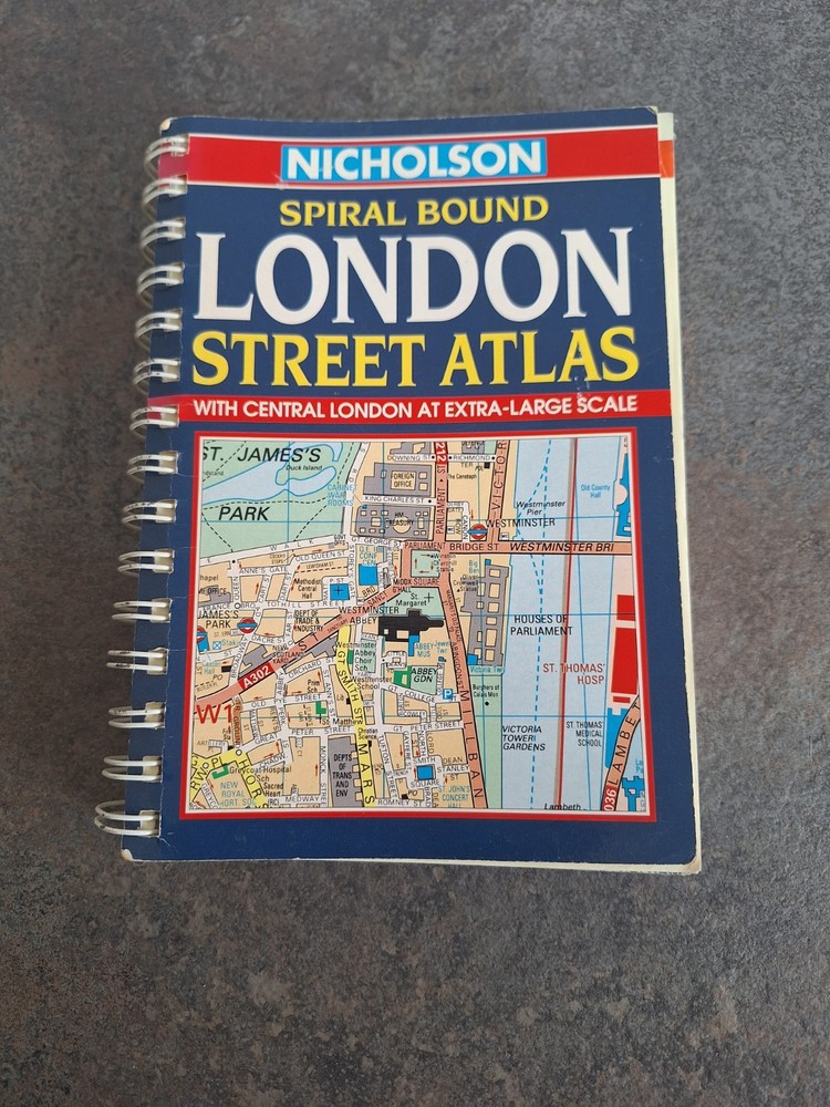 Nicholson Spiral Bound London Street Atlas 1994 Edition Very Good Condition