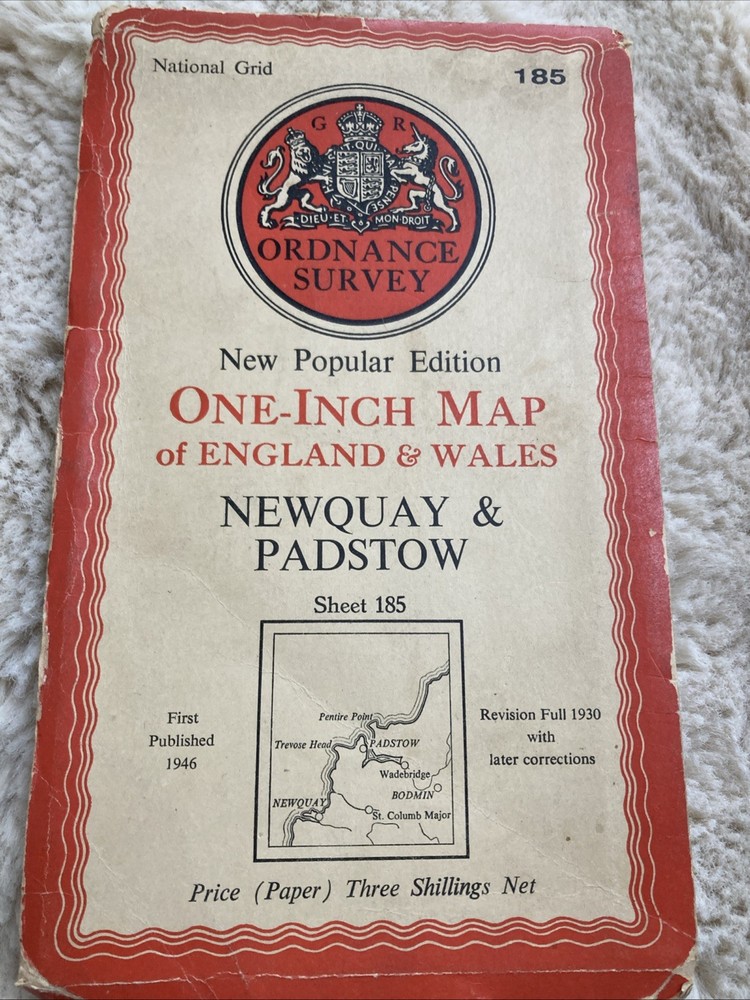 Newquay And Padstow Ordnance Survey Map 1946. No 185