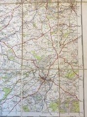 1937 Ordnance Survey One Inch Fifth Edition Cloth Map 111 Bristol And Bath