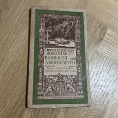 BARMOUTH & ABERYSTWYTH Ordnance Survey CLOTH Half Inch Sheet 15 1913 1929 rev