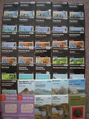 2.95 EACH BLACK TOURIST LAKES PEAK ORDNANCE SURVEY MAPS, Explorer, 1970’s, TOUR
