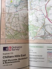1999 Ordnance Survey Explorer Map 172 Chiltern Hills East (incl High Wycombe )