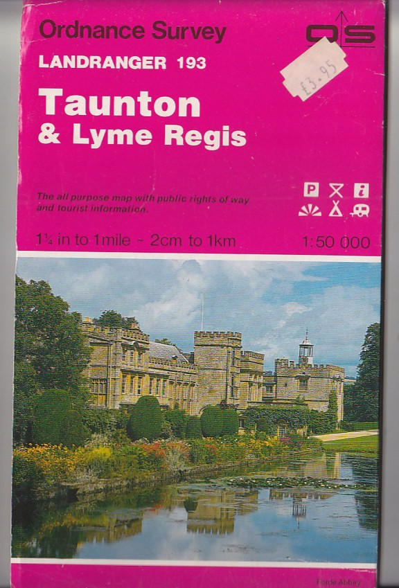 Ordnance Survey 1:50,000 Landranger Series Sheet 193 Taunton & Lyme Regis