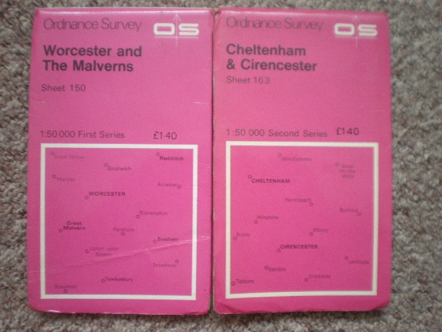150 163 WORCESTER CHELTENHAM MALVERNS, LOT, LANDRANGER OS ORDNANCE SURVEY MAPS