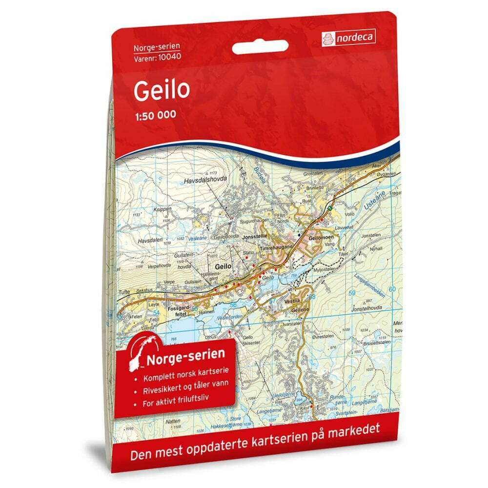 Geilo – Nordeca 1:50k Norway Walking Hiking Map 10040