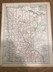 1895 Peoples Family Atlas Maps Minnesota Nebraska