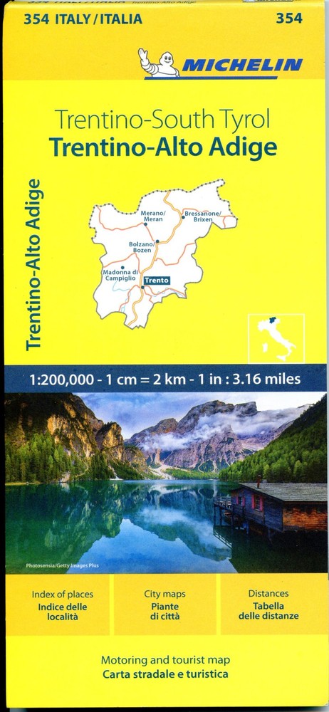 Trentino – Michelin Local Map 354 Motoring and Tourist Map