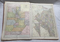 Antique 1921 New International Atlas of the World Geographical Publishing Co.