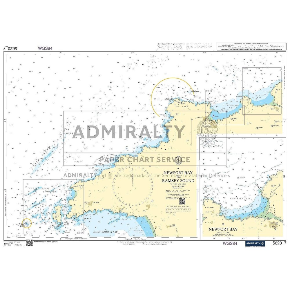 Admiralty Small Craft Chart 5620_7: Newport Bay to Ramsey Sound