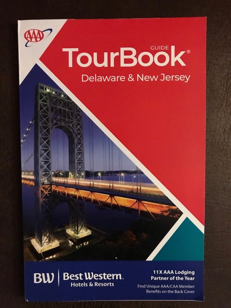 Delaware & New Jersey Tour Book Guide Atlas Maps Events Hotels 2021 Edition