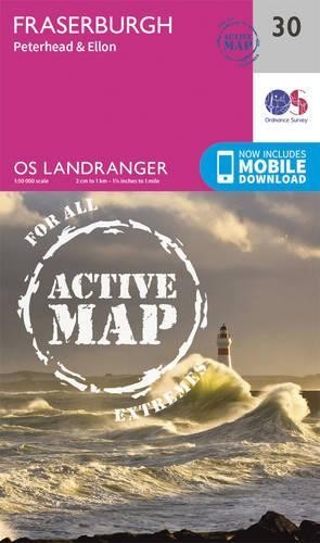 Fraserburgh, Peterhead & Ellon (Map) OS Landranger Active Map