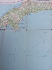 Bartholomew’s Paper Maps X2 Oxford & Mid Wales Contoured Half Inch Vintage