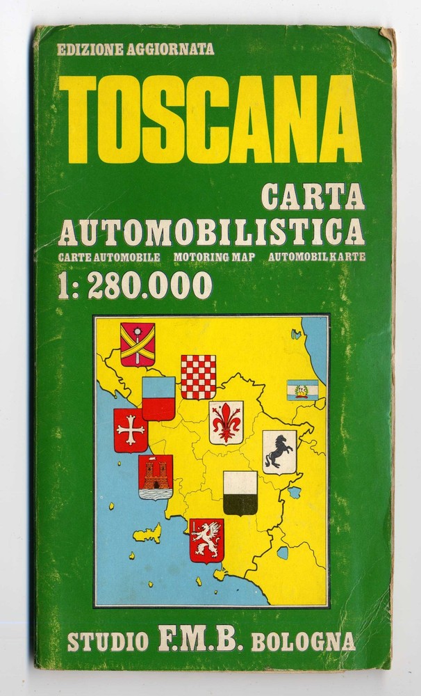 TOSCANA TUSCANY road map vintage 1971 **see scans**