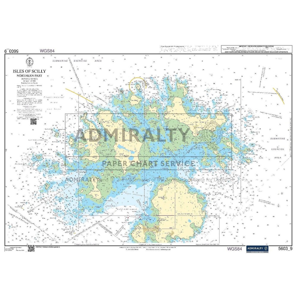 Admiralty Small Craft Chart 5603_9: Isles of Scilly – Northern Part