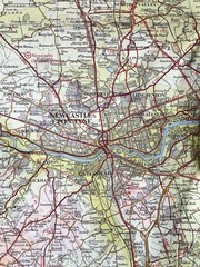 Bartholomew Map Tyneside Newcastle Durham Vintage 70s 1971 Paper ½” Free Post UK