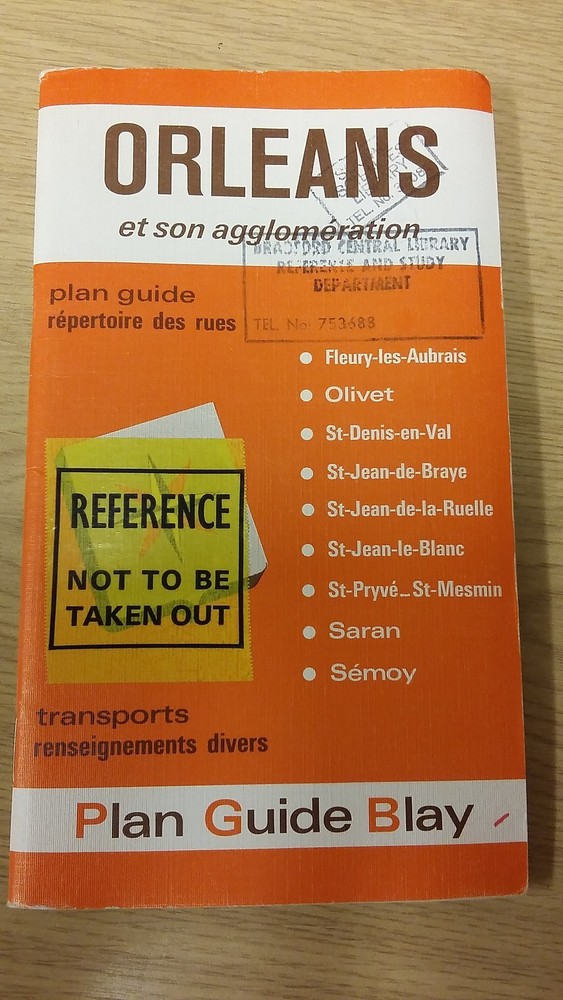 Orleans And Surrounding Area: Blay Map (M14)
