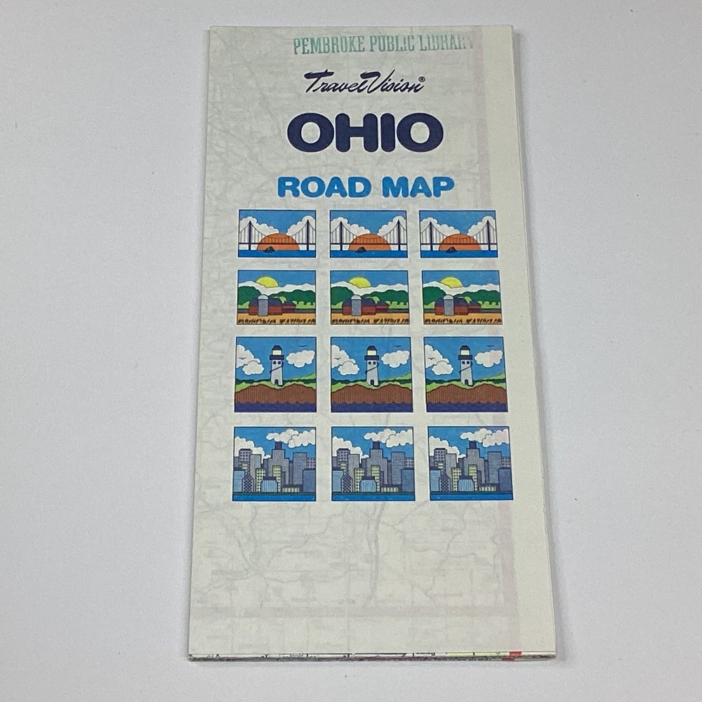 TravelVision Ohio Road Map State Folded Travel Map