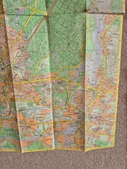 Vintage Berlin Streetmap Showing Sector Boundary
