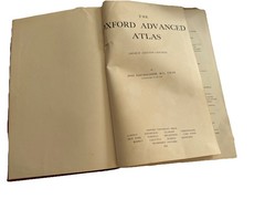 1931 Oxford Advanced Atlas John Bartholomew 4th Edition Antique Hardback Maps