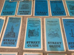 BUNDLE OF 22 VINTAGE STREET MAPS SCOTLAND