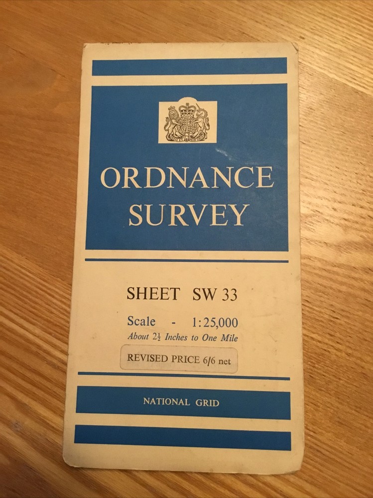 1959 Ordnance Survey Provisional First Series Map Sheet SW33 St Just