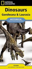 National Geographic Dinosaurs of Gondwana & Laurasia Map: (folded from the Archi