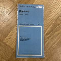 BLAKENEY NORFOLK – ORDNANCE SURVEY First Series 1:25,000 1955 TG04 Langham