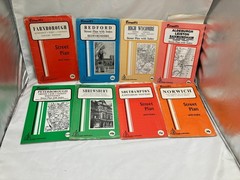A Collection of 9 Barnett’s 1970/1980’s Street Maps of English Towns