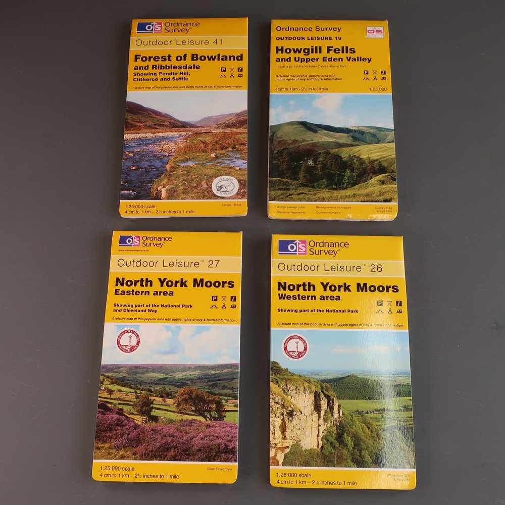 OS Outdoor Leisure Maps 19, 26, 27, 41 ~ Waterproof ~ North York Moors, Bowland