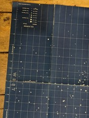 Antique Francis Chichester Star Chart Astrology Large Star Maps X2