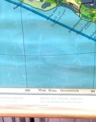 Philips’ Series of Comparative Wall Atlas – North America – circa 1952 – VG