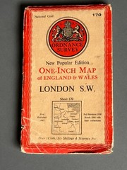 Vintage Ordnance Survey One Inch Cloth Map, of London S W, no 170, 1945….