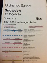 Ordnance Survey Landranger 115 Snowdon & surrounding area 115 1988