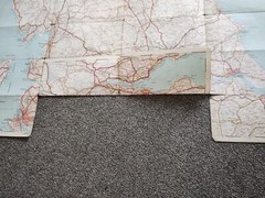 Vintage Shell Road Map Northern England And Southern Scotland Sheet 3